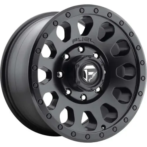 Fuel Vector 18x9 8x165.1 +1 Matte Black W Simulated Beadlock Wheels
