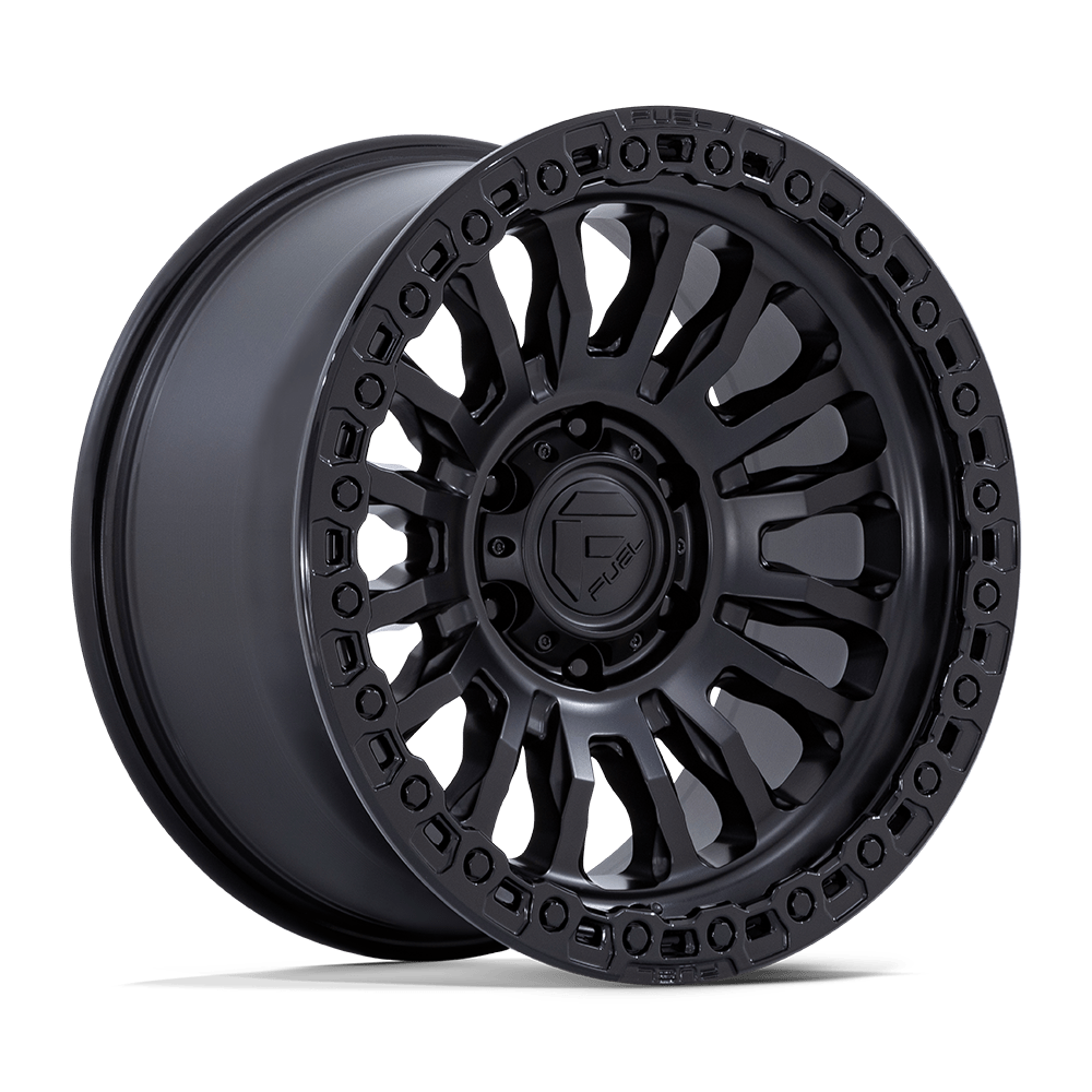 4-Fuel Piston 17x9 6X5.5 6X139.7 Blackout Black Wheels