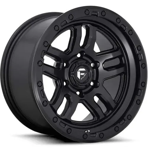 4-Fuel D700 Ammo 18x9 6X5.5 6X139.7 -12mm Matte Black with a Simulated Beadlock Wheels
