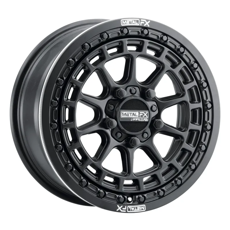 Metal FX Outlaw R Beadlock 15X7 5X114.3 +61mm/6+1 Satin Black Wheels (Limited Time Deal)