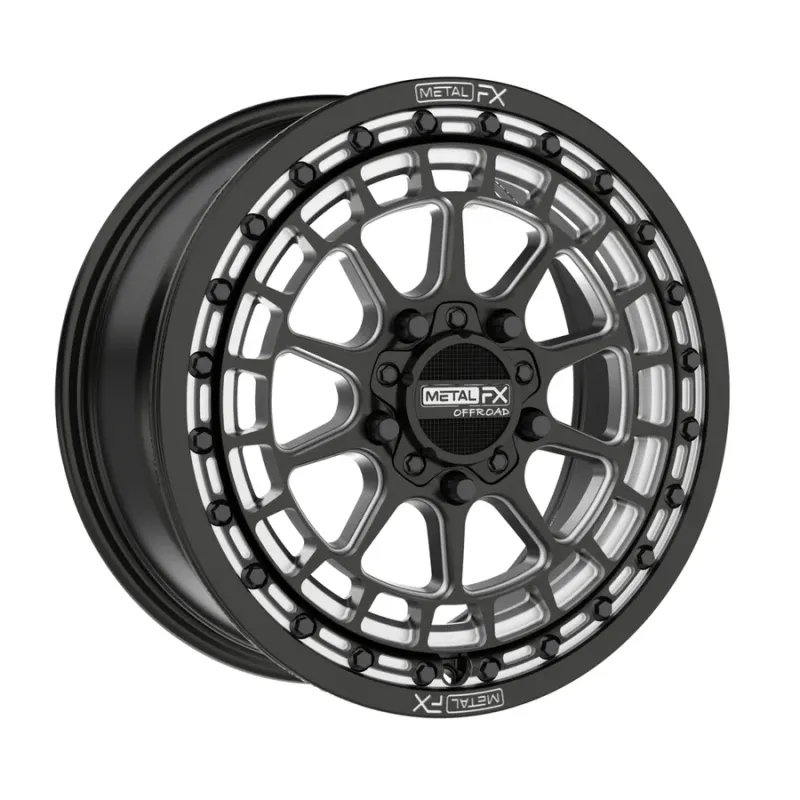 Metal FX Outlaw R Beadlock 15X7 5X114.3 +61mm/6+1 Satin Black/Contrast Cut Wheels (Limited Time Deal)