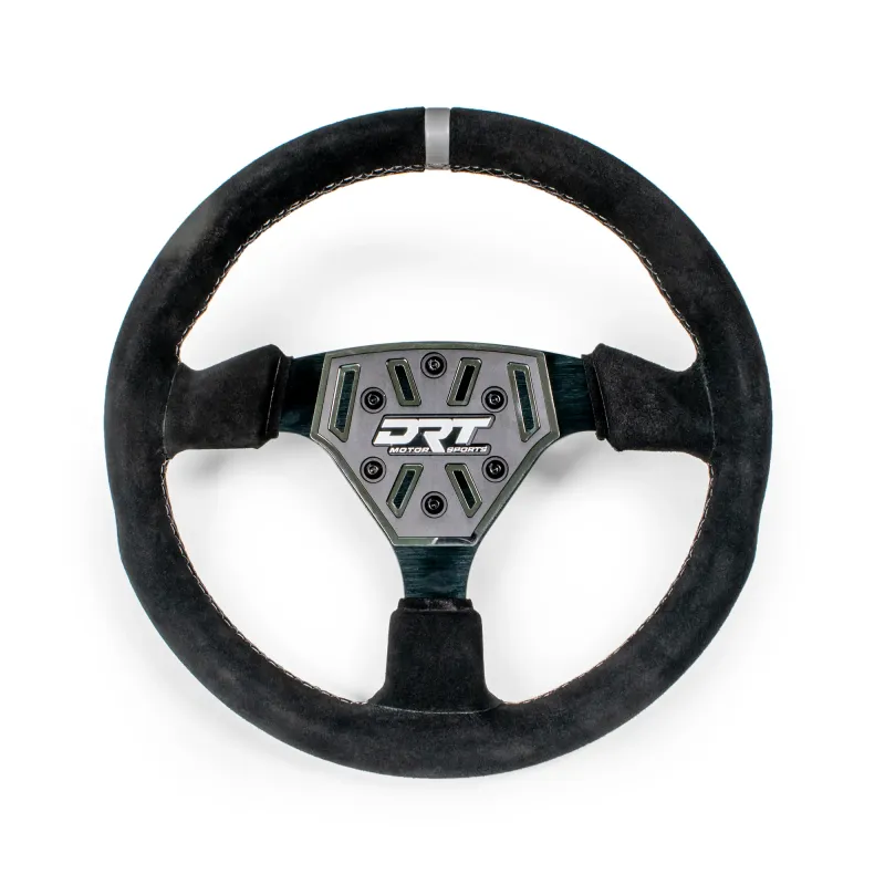 DRT 330mm Round Steering Wheel - Suede