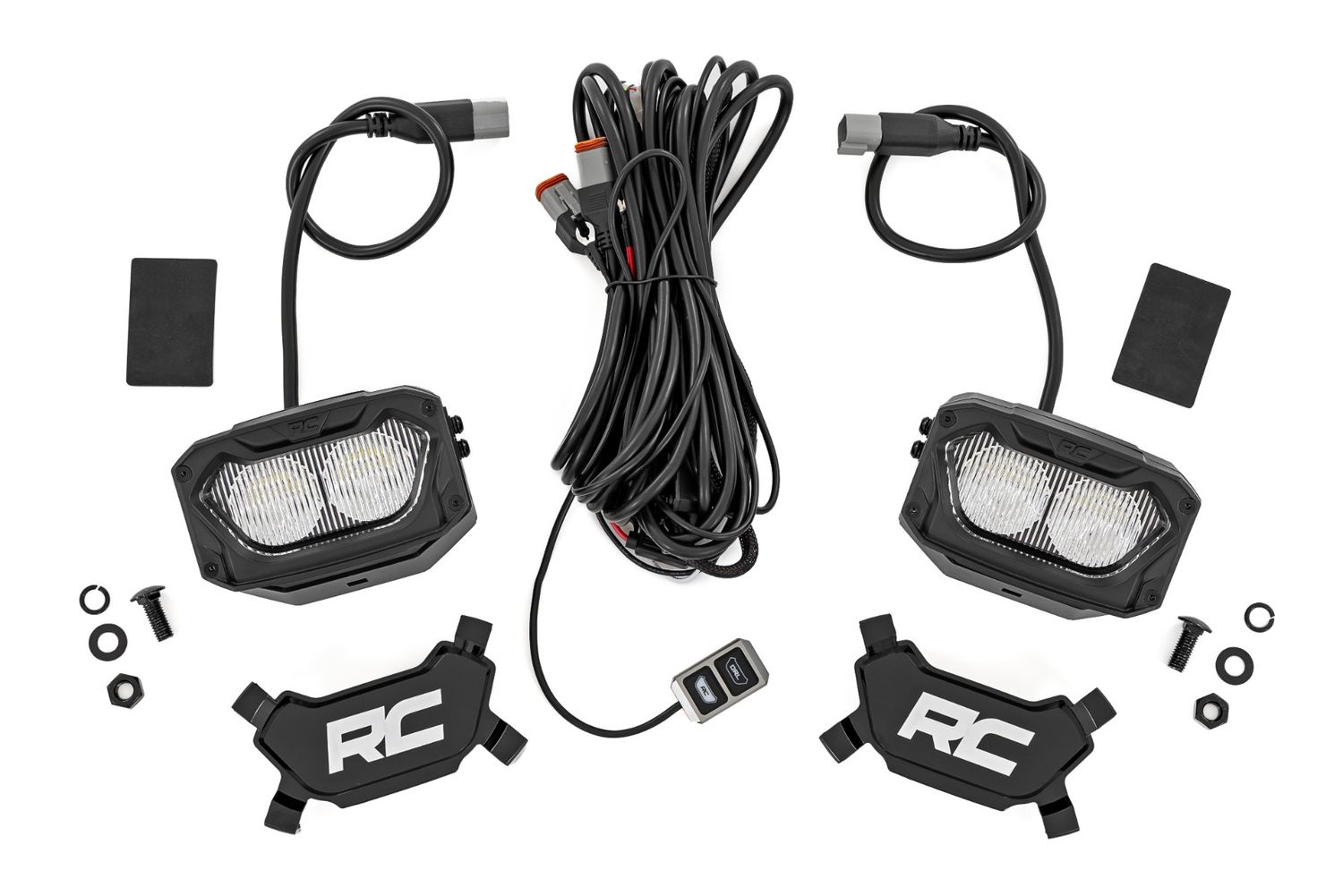 Rough Country 5 Inch Light Pods White/Amber DRL | Flood | Pair Rough Country 5 Inch Light Pods White/Amber DRL | Flood | Pair