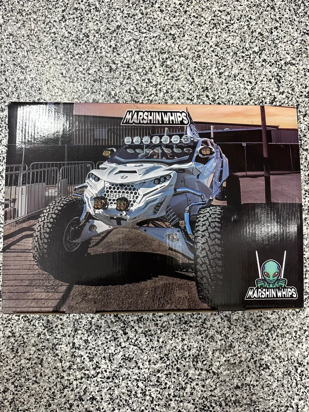 Marshin Whips RGBW LED Fang Lights Bluetooth & Chasing For Can-Am Maverick R