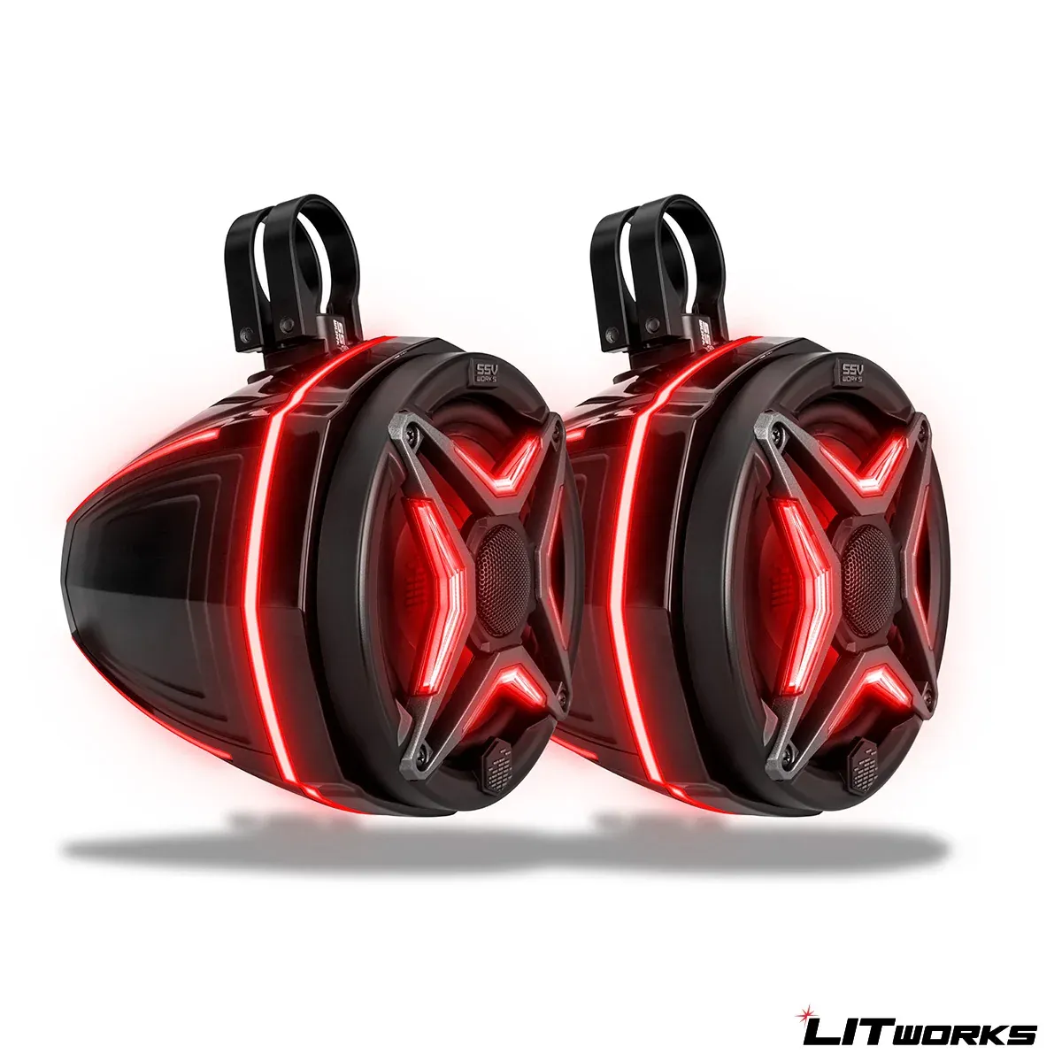 SSV Works Universal 6.5in Led RGB Loaded Cage Speaker Pods (pair) SSV Works Universal 6.5in Led RGB Loaded Cage Speaker Pods (pair)