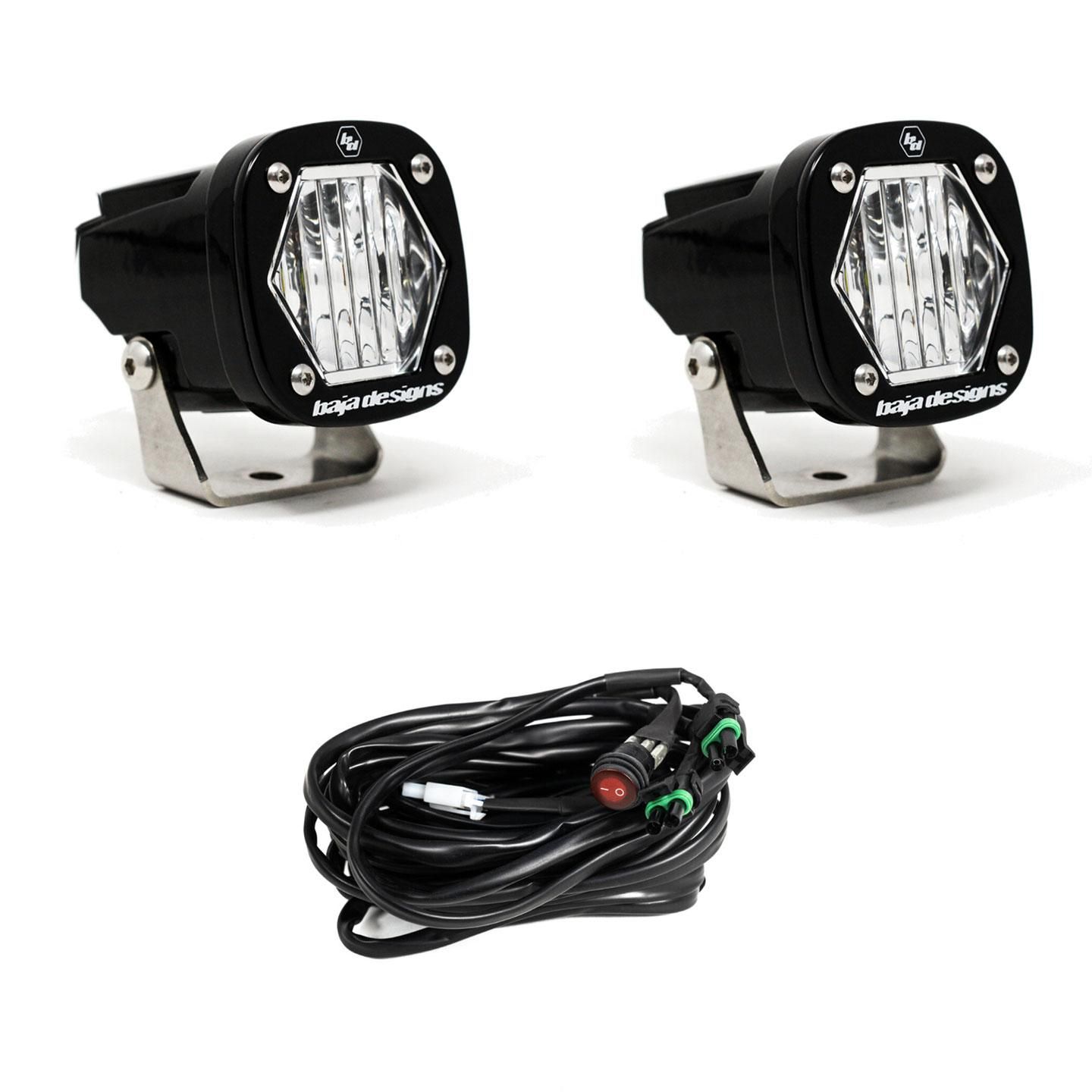 Baja Designs S1 Black LED Auxiliary Light Pod Pair - Universal Baja Designs S1 Black LED Auxiliary Light Pod Pair - Universal