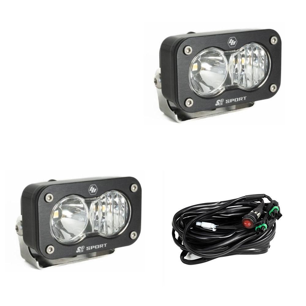 Baja Designs S2 Sport Black LED Auxiliary Light Pod Pair - Universal Baja Designs S2 Sport Black LED Auxiliary Light Pod Pair - Universal