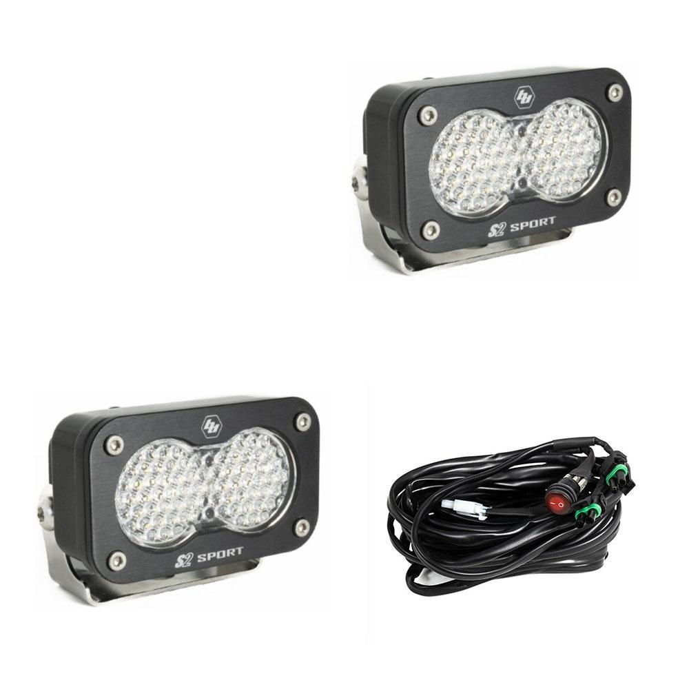 Baja Designs S2 Sport Black LED Auxiliary Light Pod Pair - Universal Baja Designs S2 Sport Black LED Auxiliary Light Pod Pair - Universal