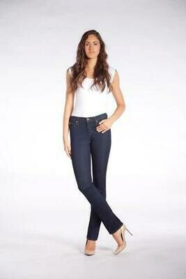 Yoga Jeans Straight in Indigo with Camel stitching Yoga Jeans Straight in Indigo with Camel stitching