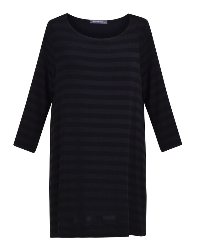 Alembika Black Evening Straight Striped Tee Alembika Black Evening Straight Striped Tee