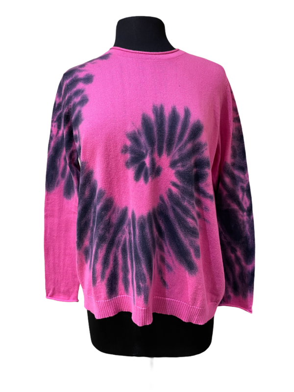 Peace of Cloth Pink Tie Dye Boxy Sweater Peace of Cloth Pink Tie Dye Boxy Sweater