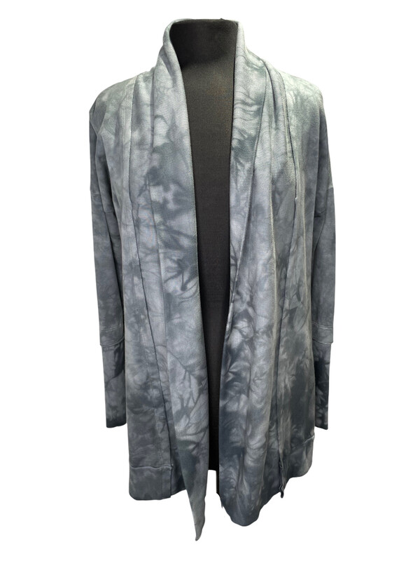 Annie Turbin Green Gray Tie Dye Cardigan Annie Turbin Green Gray Tie Dye Cardigan