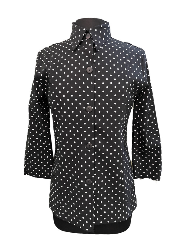 Pure Amici Shirt Jacket Black w/White Dot Pure Amici Shirt Jacket Black w/White Dot