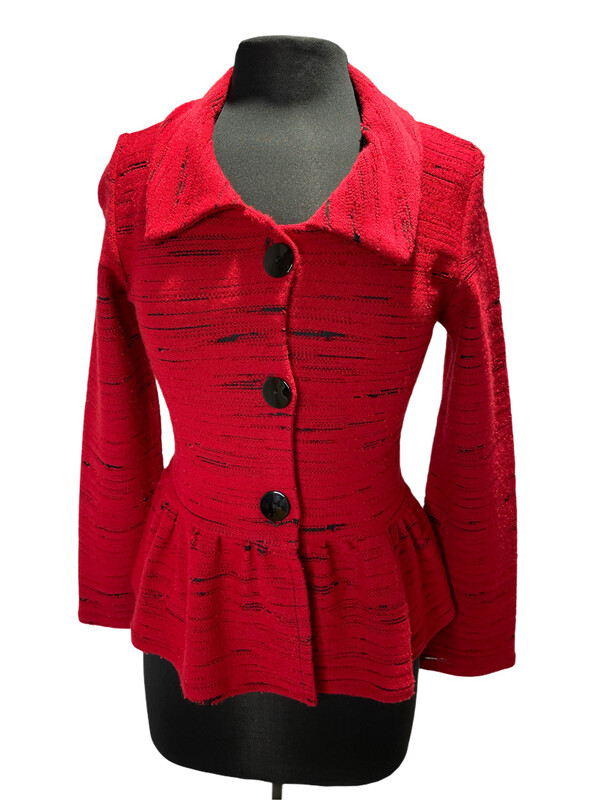 Andria Lieu Red Charlotte Jacket Cozy Knit Andria Lieu Red Charlotte Jacket Cozy Knit