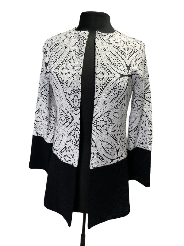 Andria Lieu Judith Jacket White Lace Print Andria Lieu Judith Jacket White Lace Print