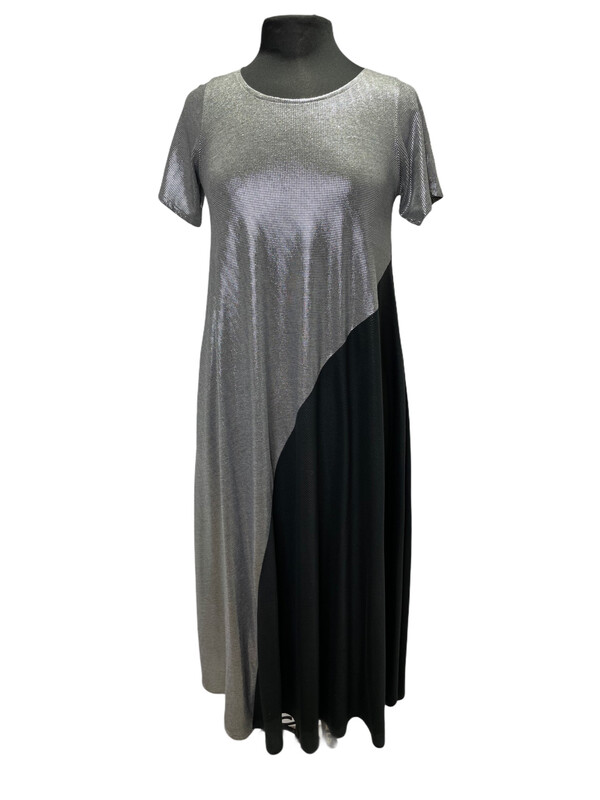 Avivit Yizhar Long S/S Dress Silver/Black Avivit Yizhar Long S/S Dress Silver/Black