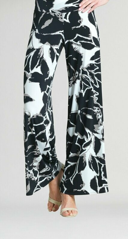 Clara Sun Woo Black Floral Abstract Flowy Pant Clara Sun Woo Black Floral Abstract Flowy Pant