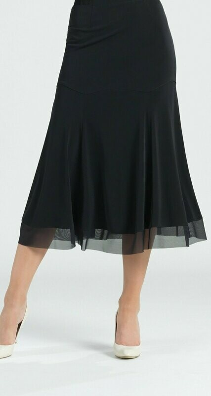 Clara Sun Woo Black Mesh Hem Skirt Clara Sun Woo Black Mesh Hem Skirt