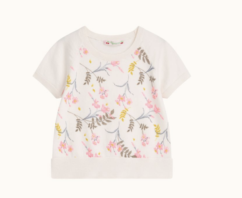 SHORT-SLEEVED SWEATER MILK WHITE SHORT-SLEEVED SWEATER MILK WHITE