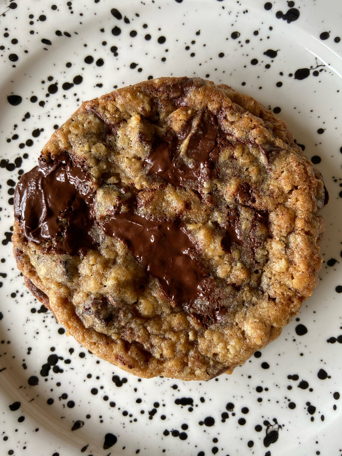 Cookie flocons d’avoine, chocolat noir, banane