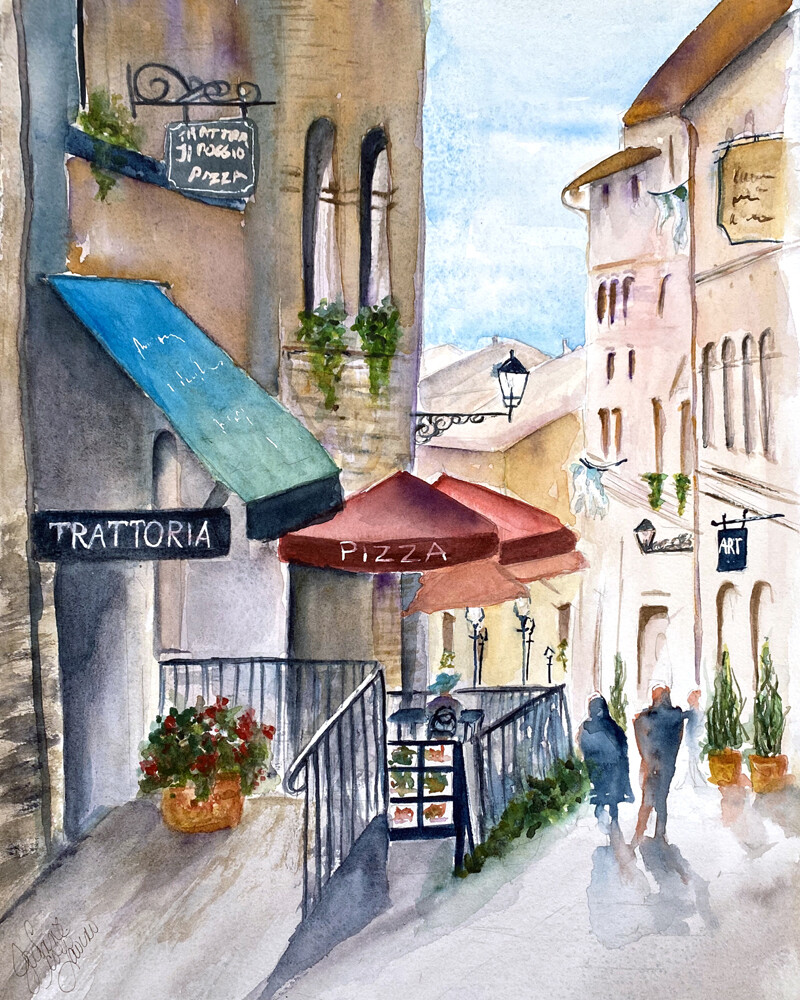 Watercolor Wall Art Prints | "A Day in Volterra"