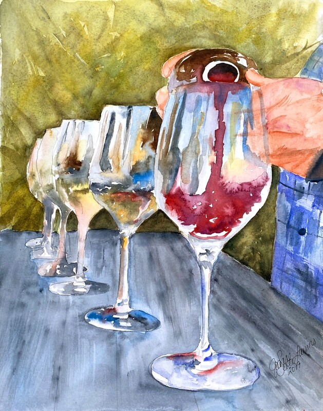 Watercolor Art Giclee' Prints | "The Pour"