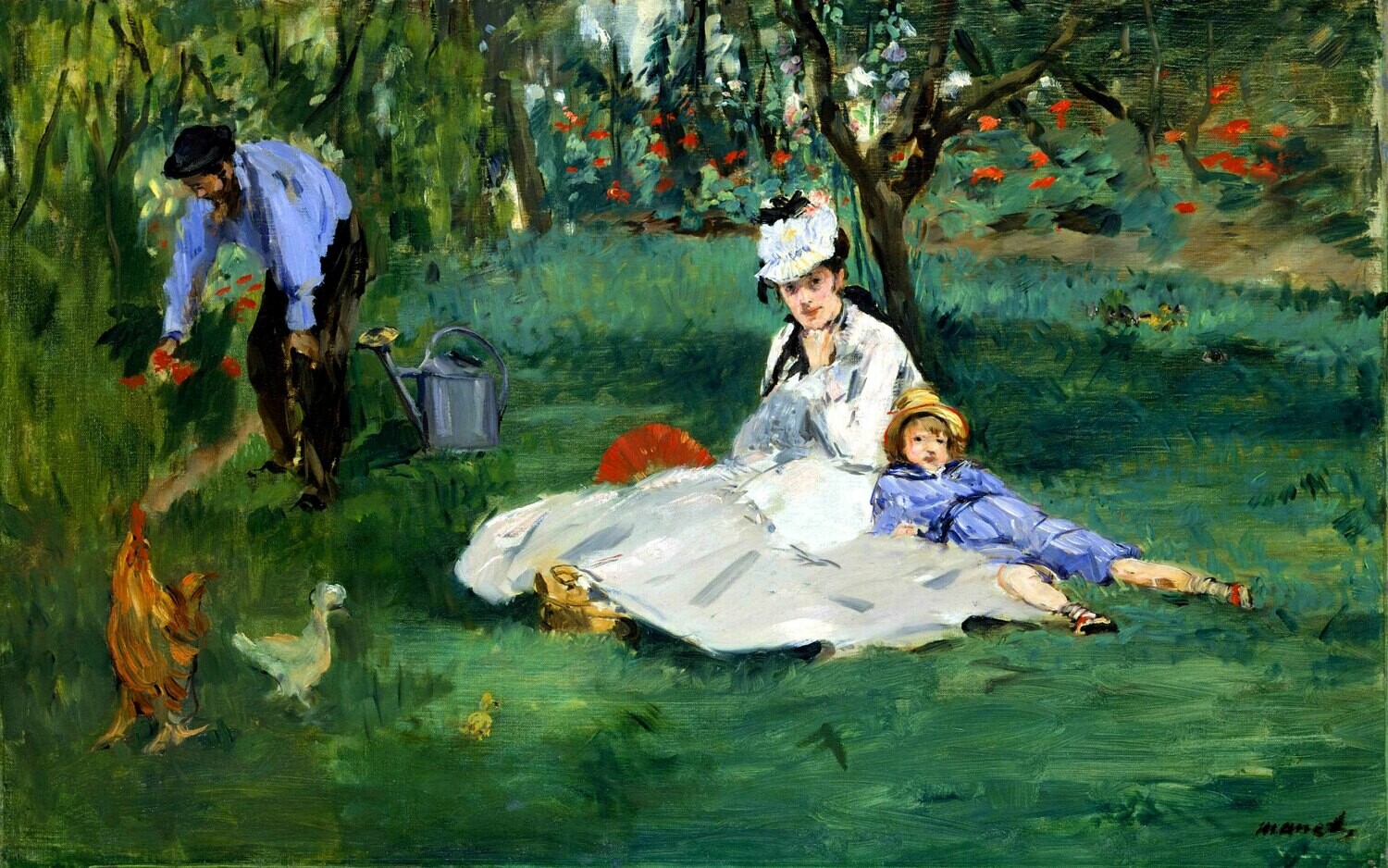 Edouard Manet | The Monet Family in Their Garden at Argenteuil