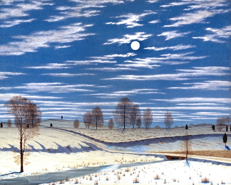 Henry Farrer | Winter Scene in Moonlight 1869