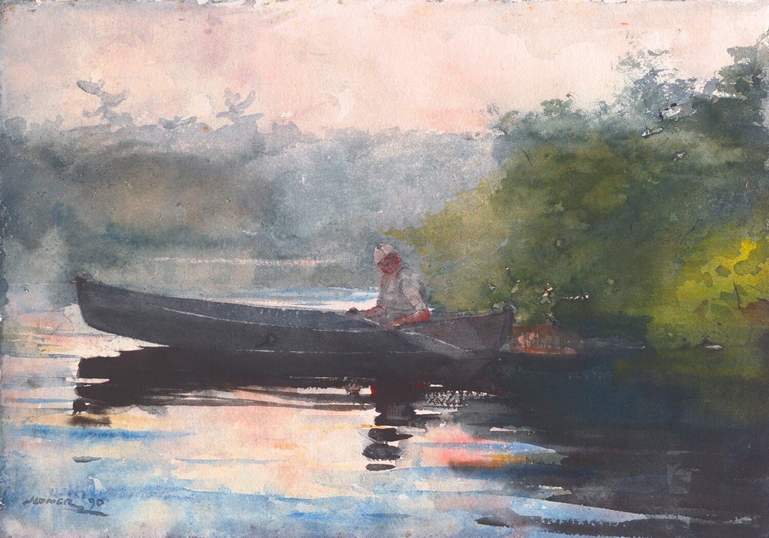 Winslow Homer | The End of the day, Adirondacks 1890