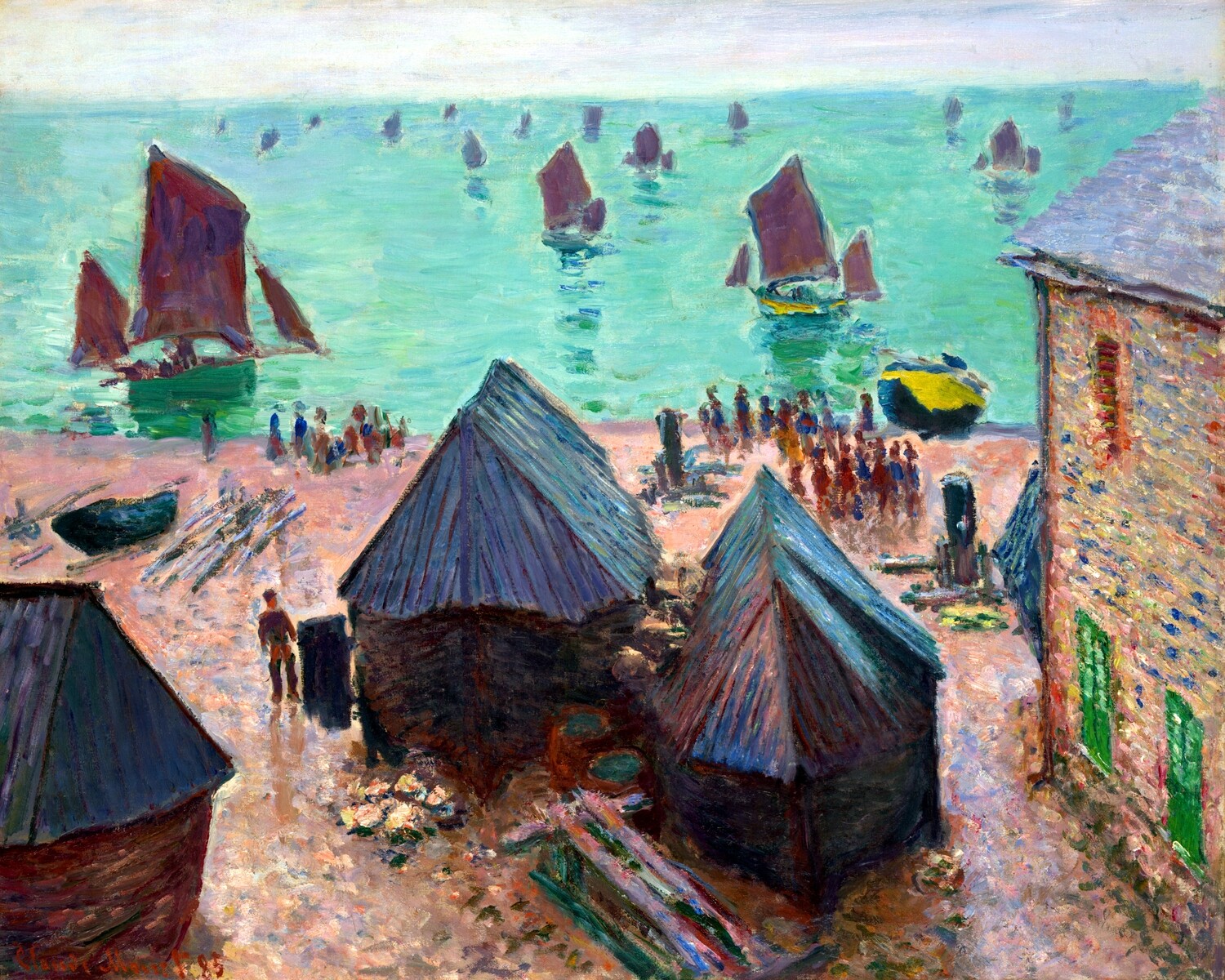 Claude Monet | The Departure of the Boats, Étretat 1885