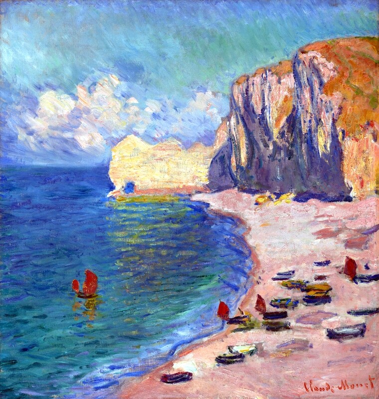 Claude Monet | Étretat The Beach and the Falaise d’AmontDate 1885