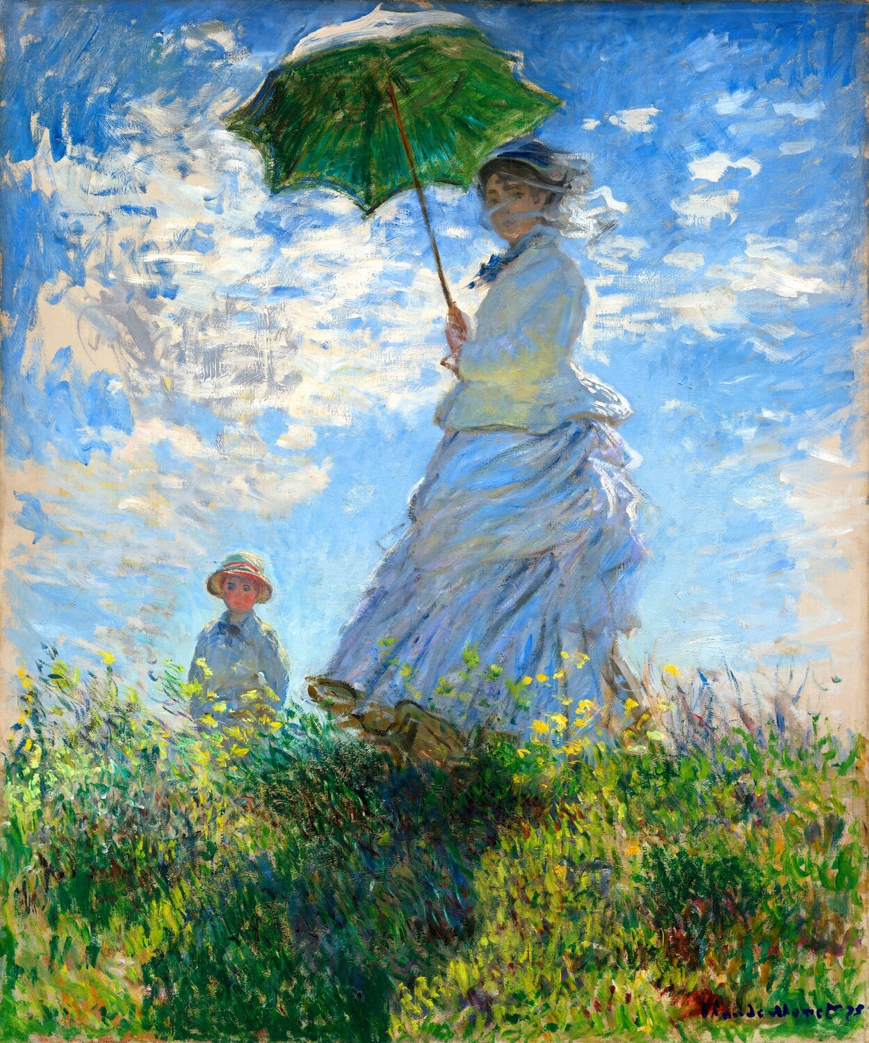 Claude Monet | Woman with a Parasol - Madame Monet and Her Son, 1875