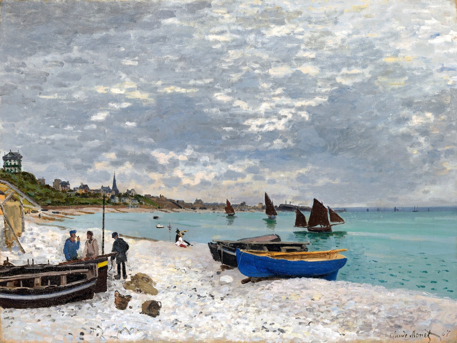 Claude Monet | The Beach at Sainte- Adresse 1867