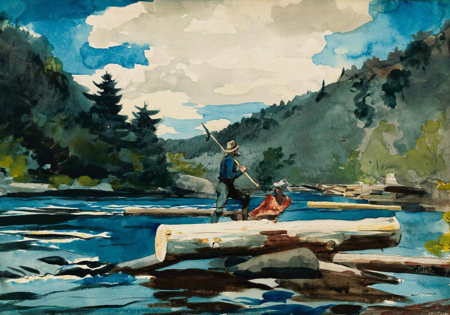 Winslow Homer | Hudson River Logging 1891