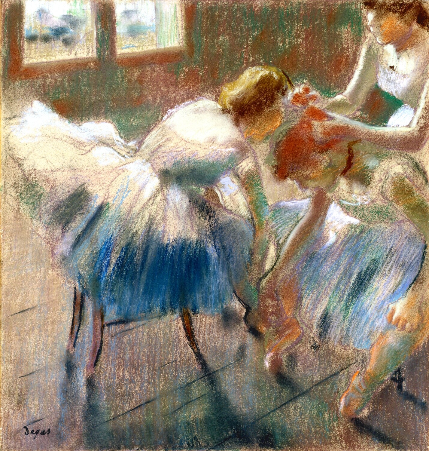 Edgar Degas | Three Dancers Preparing for Class