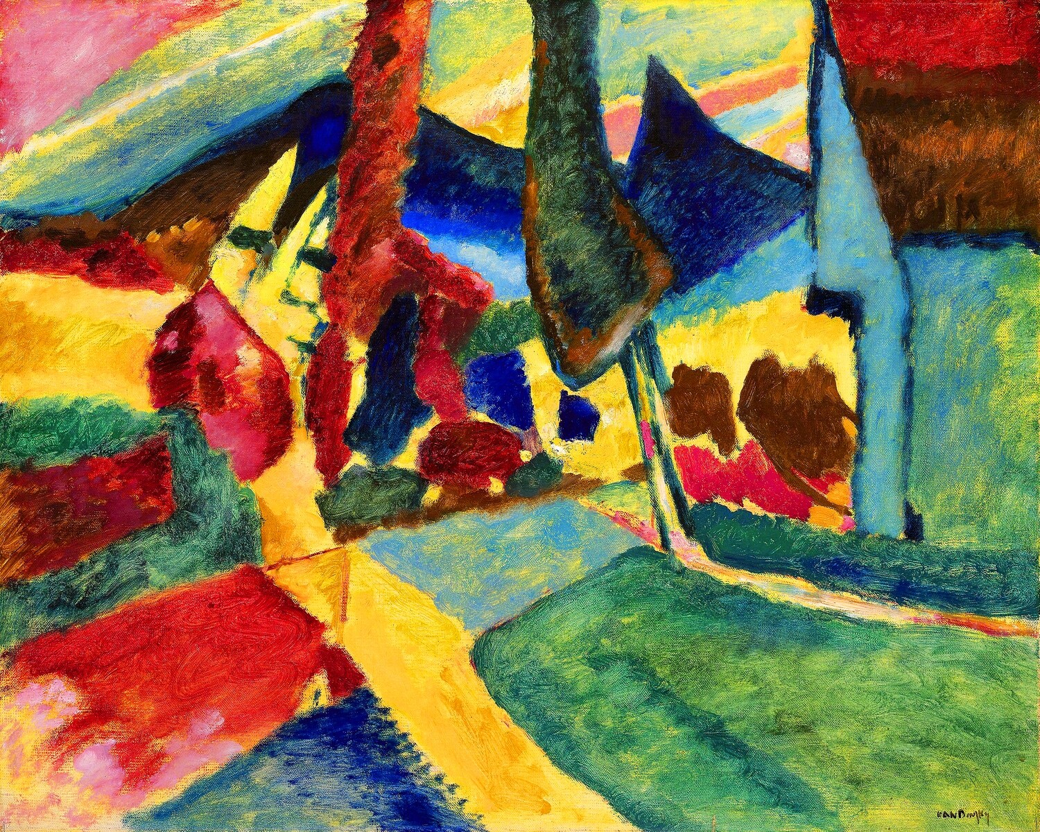 Wassily Kandinsky | Landscape with Two Poplars 1912