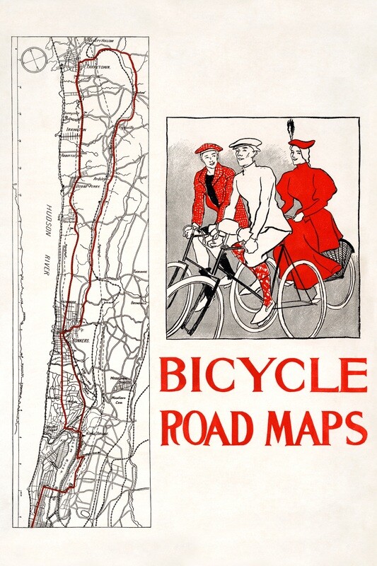 Edward Penfield | Bicycle road maps 1895
