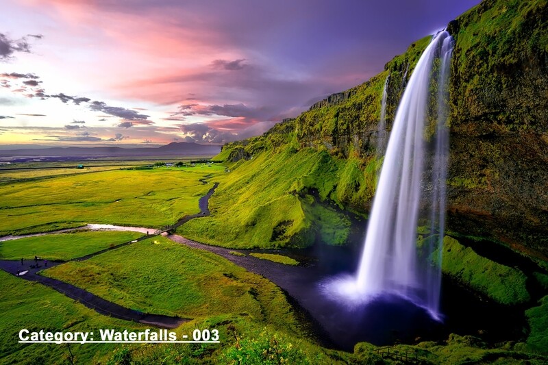 Waterfalls Scenery Images Placemats single or double sided 12 x 18 | Choose from hundreds of stock design images.