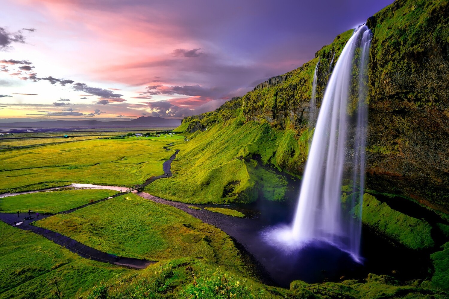 Waterfalls Scenery Placemats single sided 12 x 18