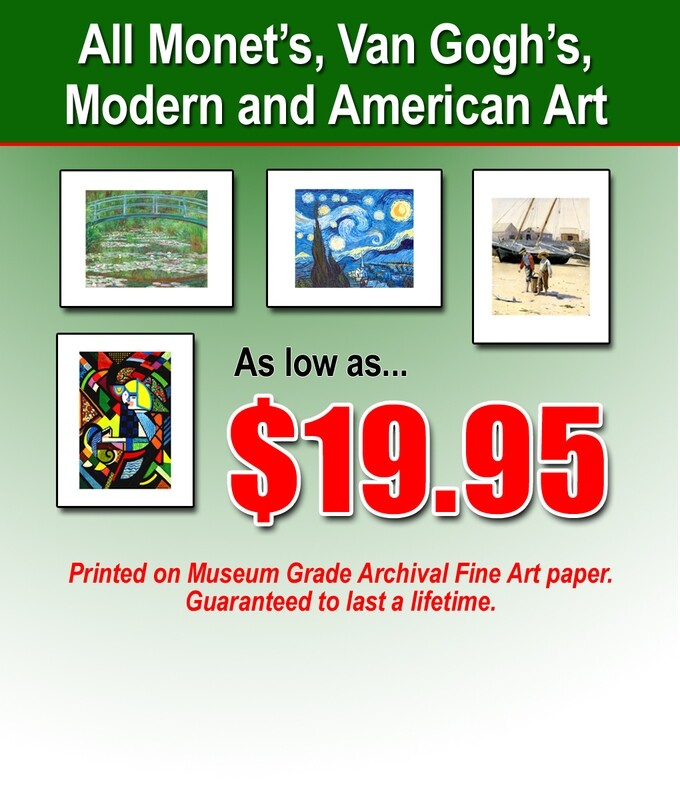 Famous Museum Grade Art Prints!