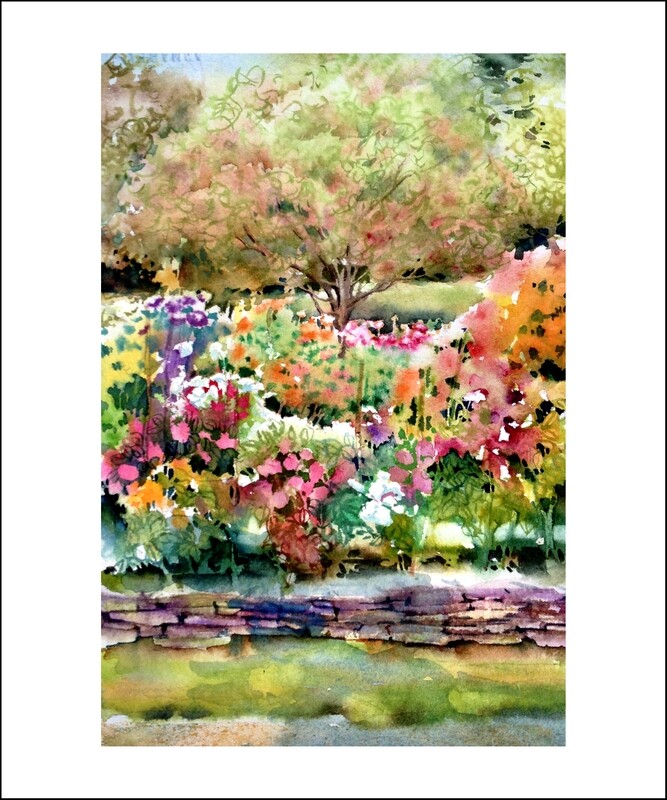 Dahlia Garden - Paintings of Planting Fields Arboretum