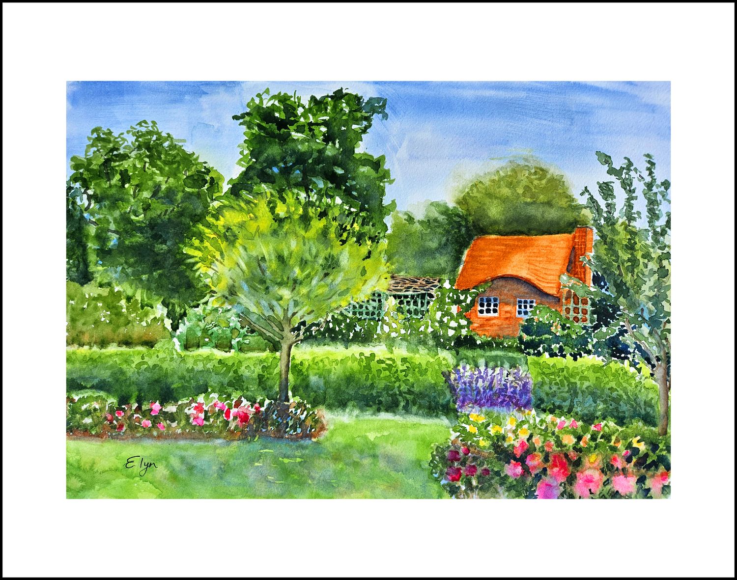 Spring in Full Bloom at Planting Fields - Elyn Coyle Watercolor Artist