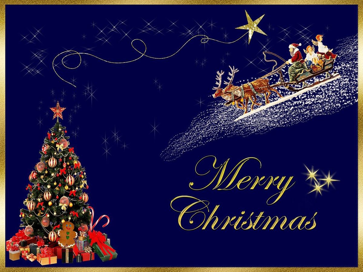 Generic &amp; Custom Fold Over Christmas Cards - Horizontal Christmas Cards: