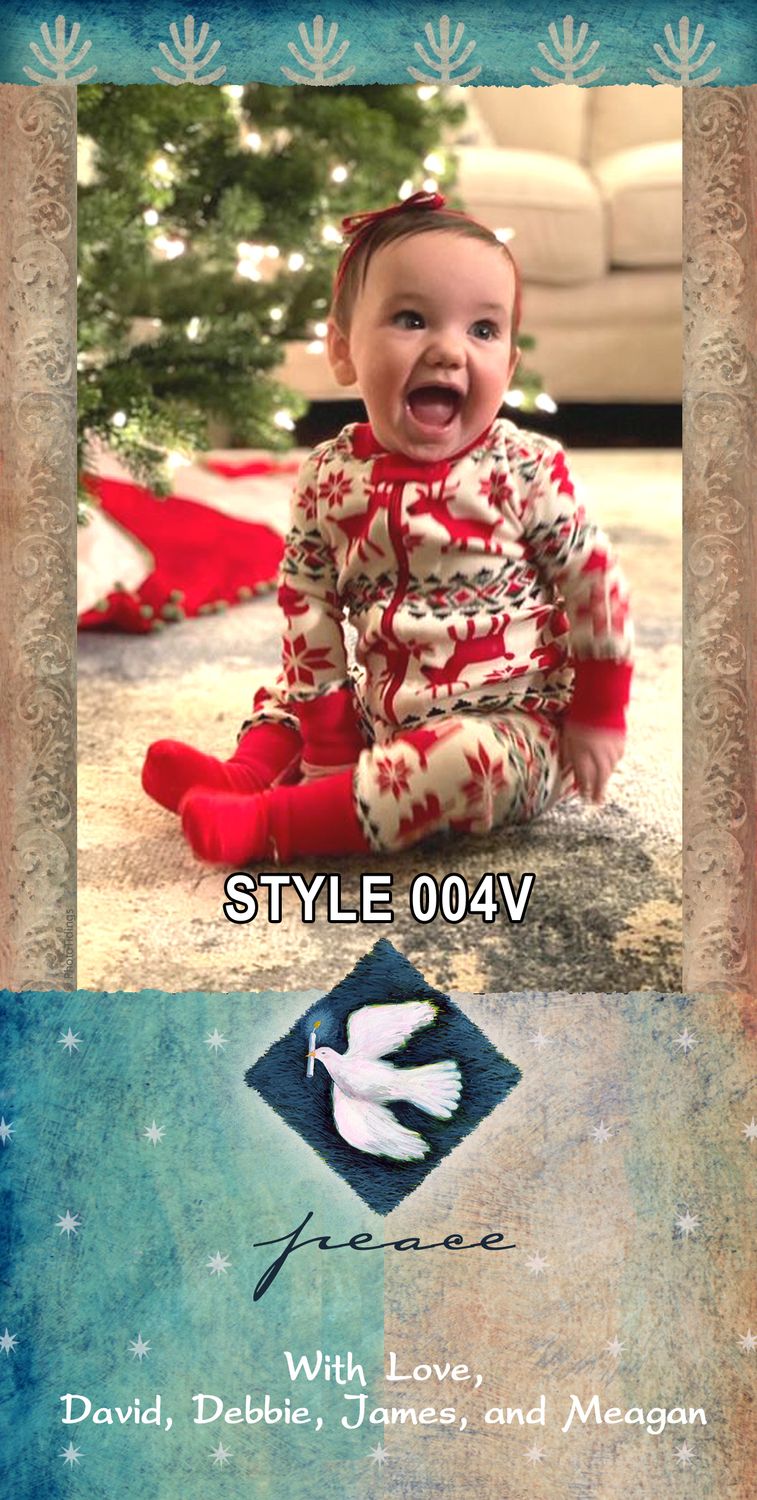 St. Jude Custom Photo Christmas Cards 4&quot; x 9&quot; - Style - 004V