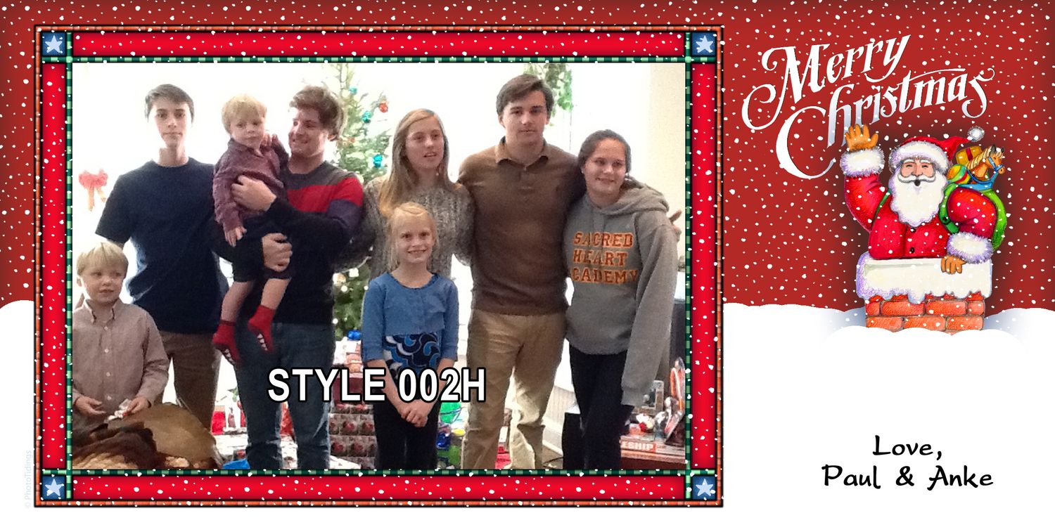 St. Jude Custom Photo Christmas Cards 4&quot; x 9&quot; - Style - 002H