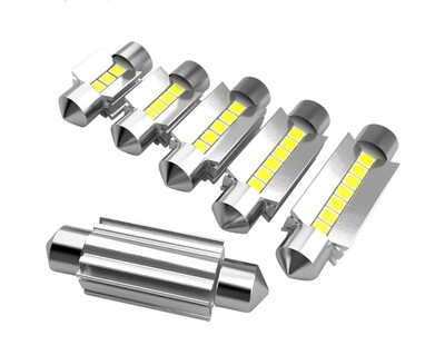 Lampadina Led Siluro Canbus Pro 31mm,36mm,39mm,42mm Da 5W No Errore 12V No Polarita Super Luminoso