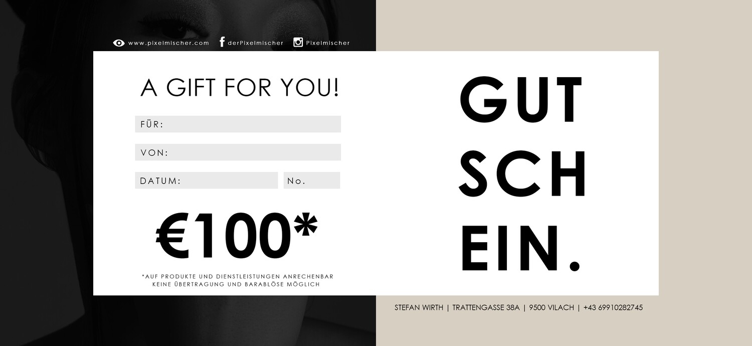 GUTSCHEIN €100 | AKTION -10%