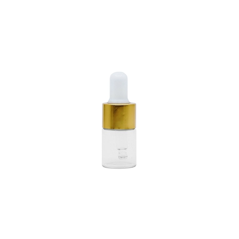 5ml, Clear Dropper w Metal Cap