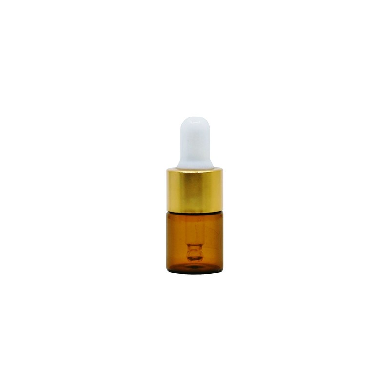 5ml, Amber Dropper w Metal Cap