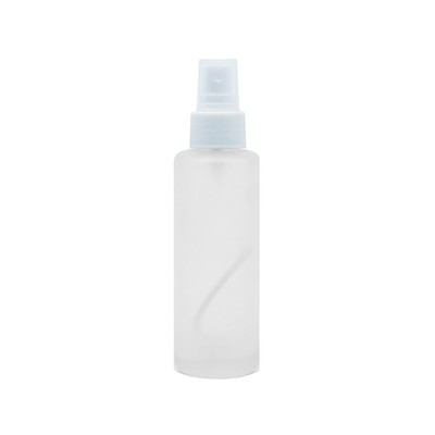 100ml, Glass Cylindrical Frosted Bottle (Plastic Sprayer)